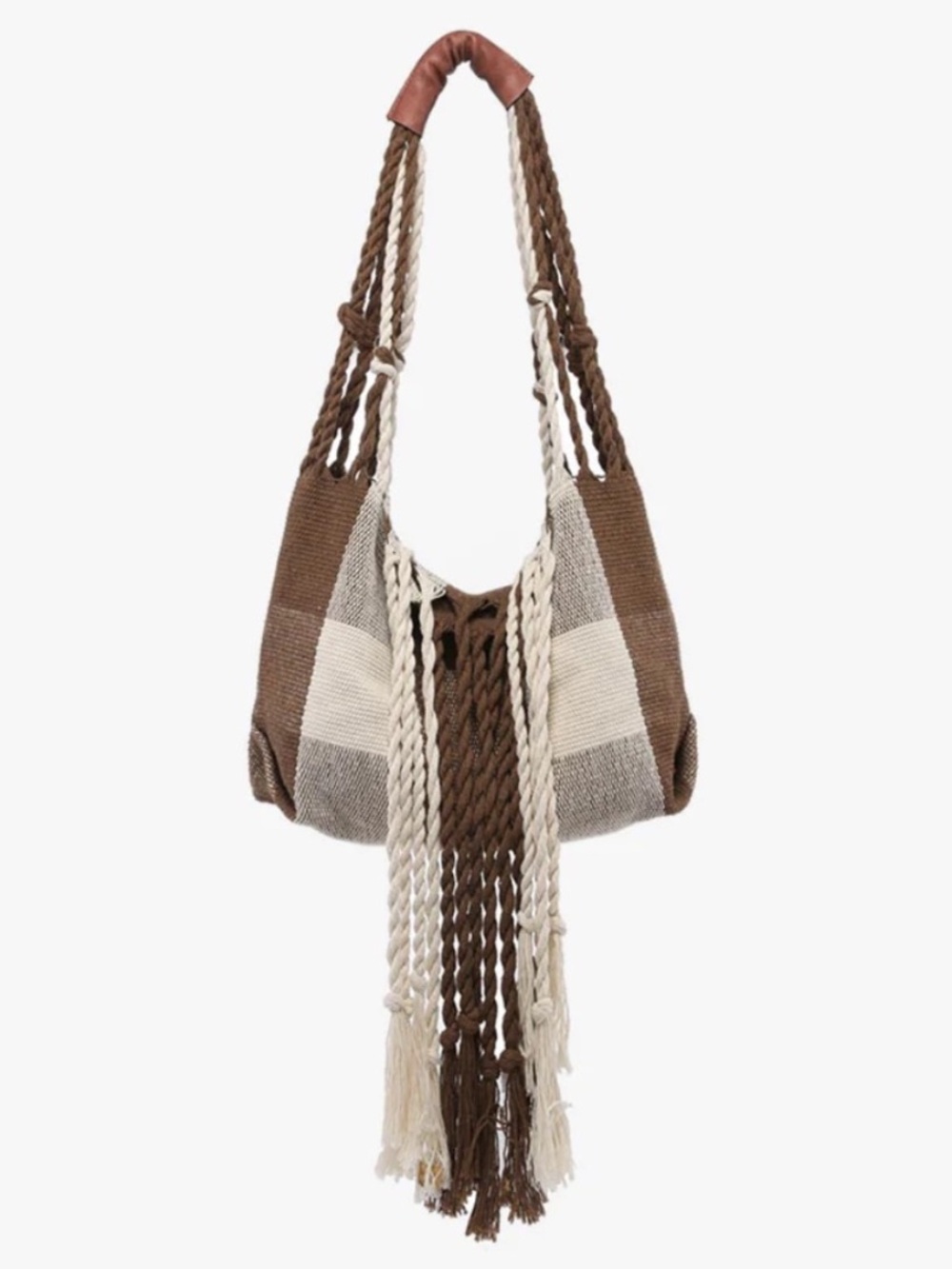 NWT Jen & Co June Braided Trim Woven Satchel Bag